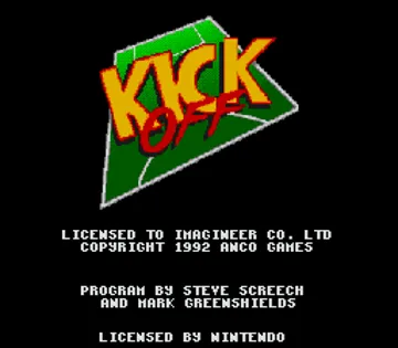 Super Kick Off (Japan) screen shot title